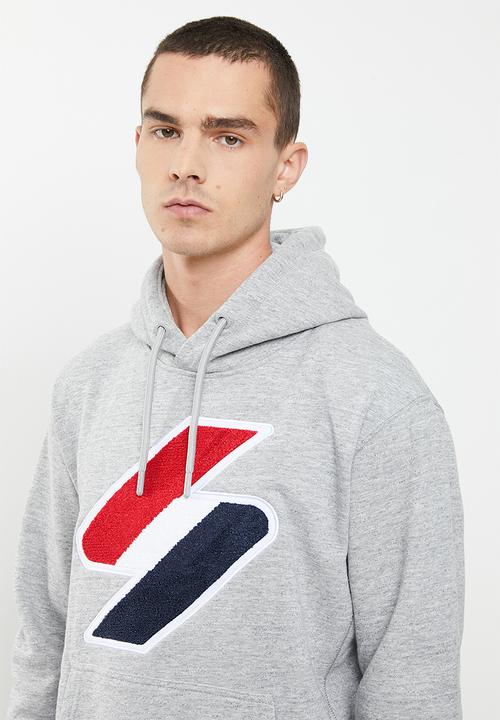 Superdry. - Superdry code logo che hood - grey 