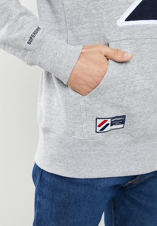 Superdry. - Superdry code logo che hood - grey 