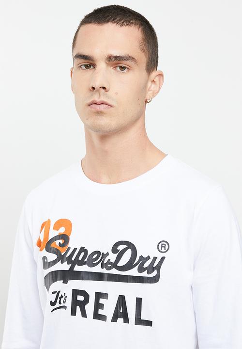Superdry. - Vl ac long sleeve top - white