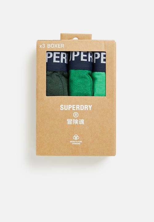 Superdry. - Boxer multi triple pack - green 