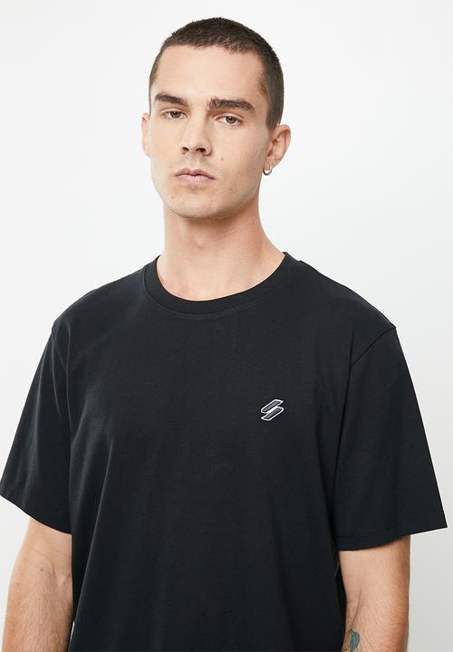 Superdry. - Superdry code essential tee - black