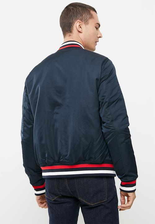 Superdry. - Varsity bomber - nordic chrome navy