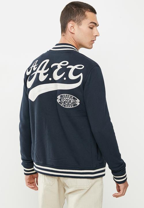 Superdry. - Collegiate jersey bomber - eclipse navy