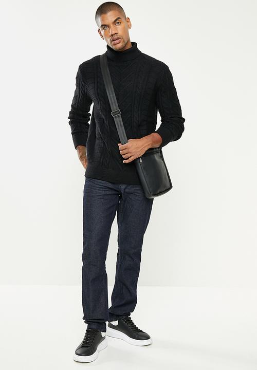GUESS - Roll kneck knit - jet black