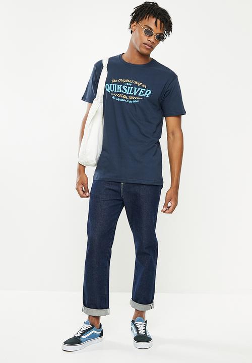 Quiksilver - Check on it short sleeve tee - navy blazer