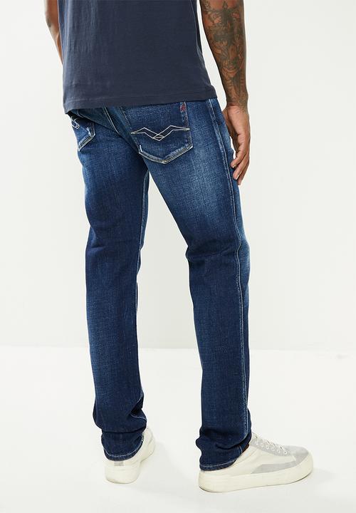 Replay - Slim fit denim jeans - mid blue washed