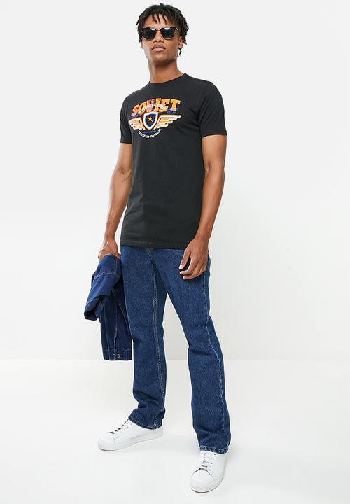 SOVIET - M padelli short sleeve logo tee  - black
