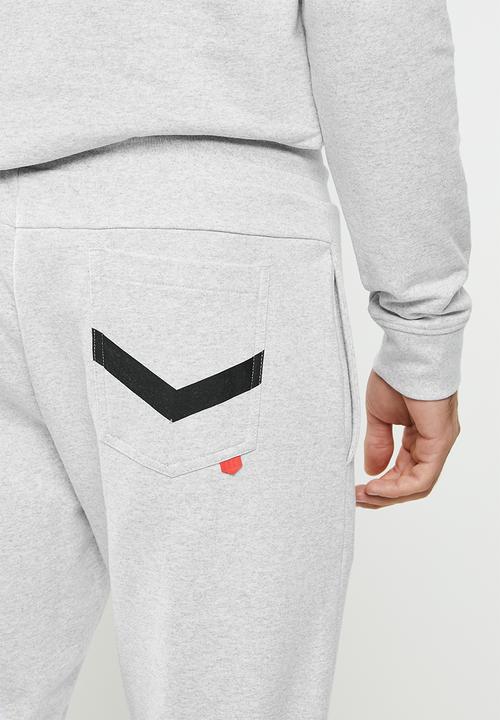 S.P.C.C - Ingram regular fit elasticated track pants - ice melange