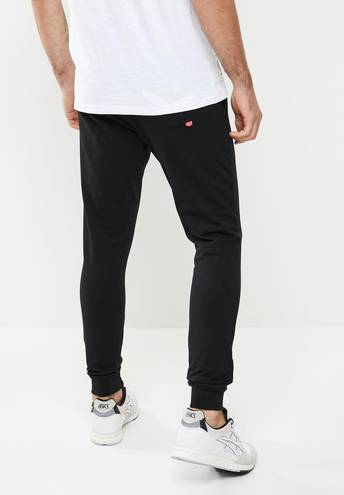 S.P.C.C - Ingram regular fit elasticated track pants - black