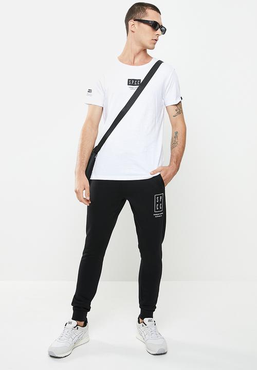 S.P.C.C - Ingram regular fit elasticated track pants - black