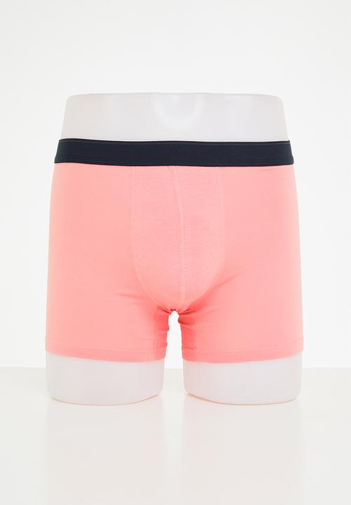 Trendyol - Flowers printed 3 pack boxers - navy & pink