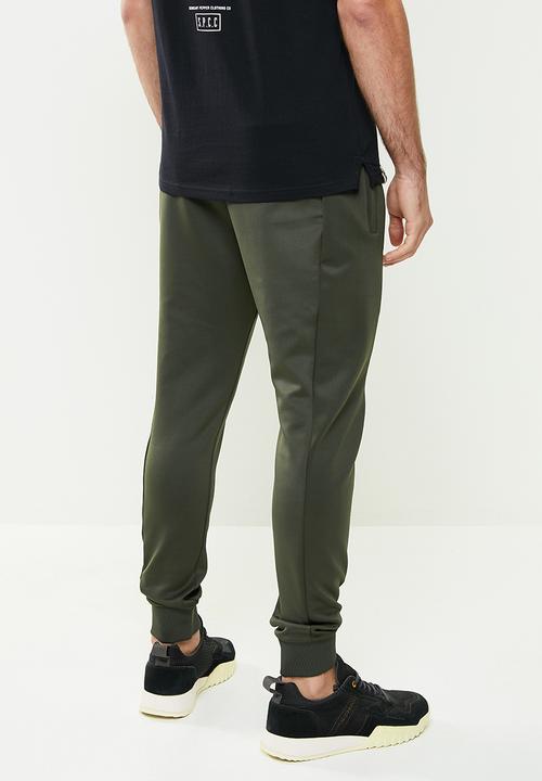 S.P.C.C - Averett regular fit elasticated track pants - dark moss
