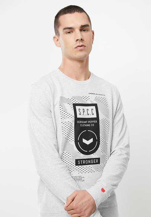 S.P.C.C - Hyder regular fit crew neck sweat - ice melange