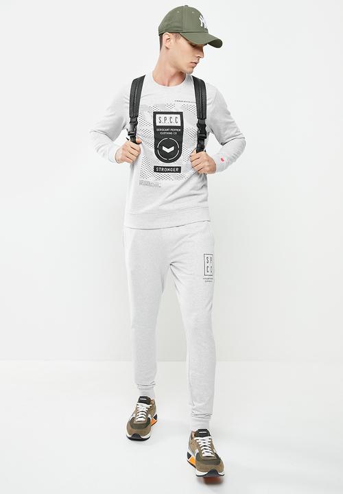 S.P.C.C - Hyder regular fit crew neck sweat - ice melange