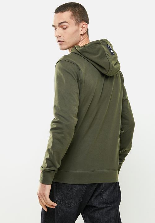 S.P.C.C - Riley regular fit pullover hoodie - dark moss