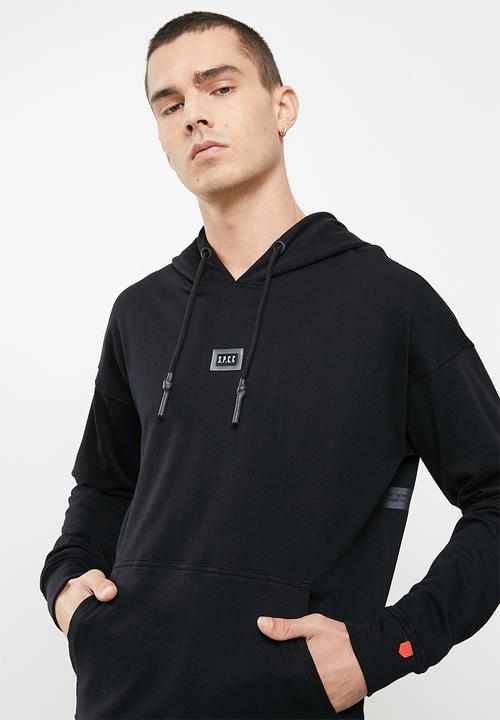 S.P.C.C - Klayton relaxed fit pullover hoodie - black