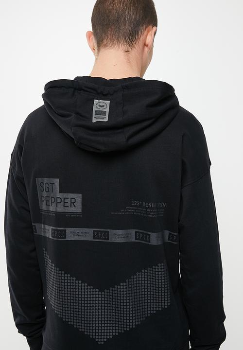 S.P.C.C - Klayton relaxed fit pullover hoodie - black