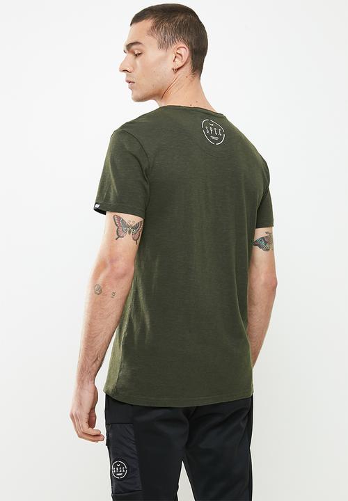 S.P.C.C - Otaro regular fit straight hem tee - dark moss
