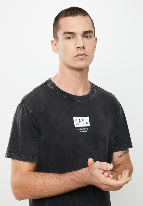 S.P.C.C - Crosby relaxed fit peepout hem tee - black