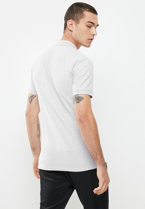 S.P.C.C - Cayenne slimline fit side slit straight hem polo - ice melange