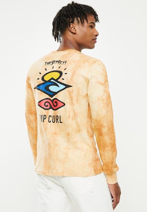 Rip Curl - Search logo long sleeve tee - camel spectra