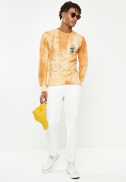 Rip Curl - Search logo long sleeve tee - camel spectra