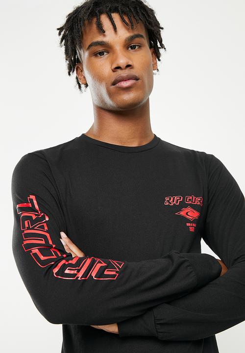 Rip Curl - Fade out icon long sleeve tee - washed black