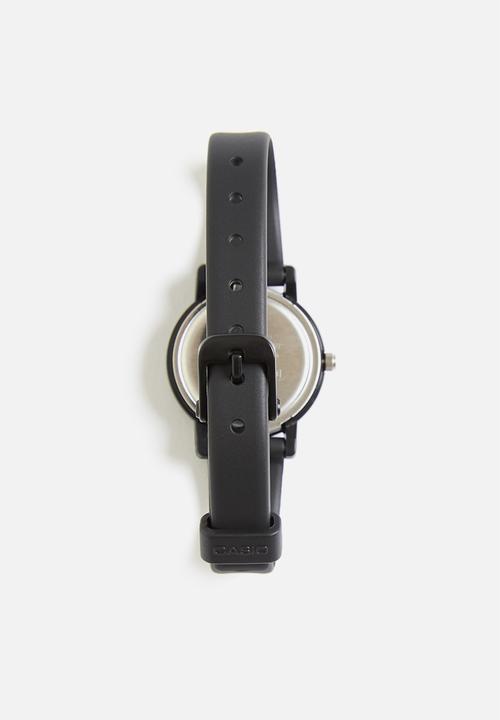 Casio - Analog blk rect num dial - black