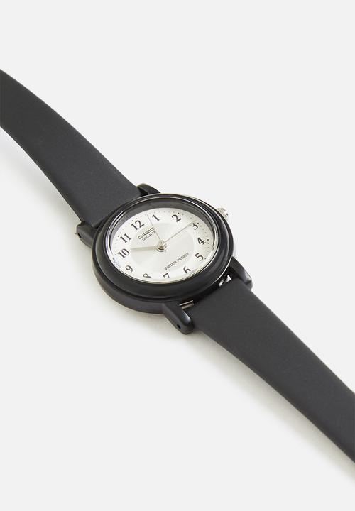 Casio - Analog blk rect num dial - black