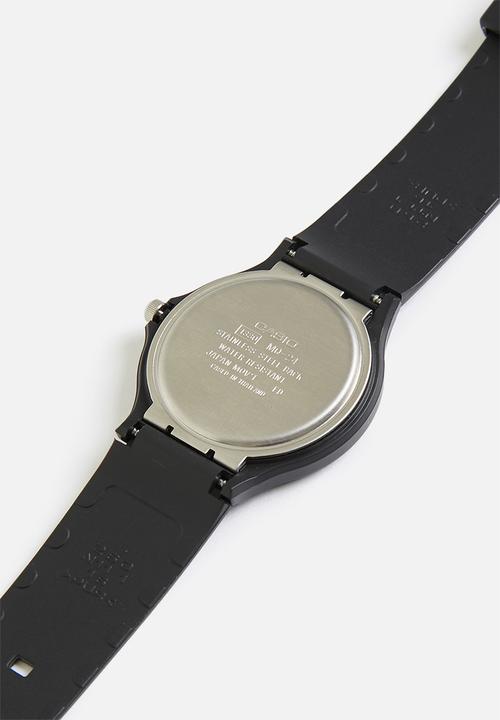 Casio - Analog round black dial - black