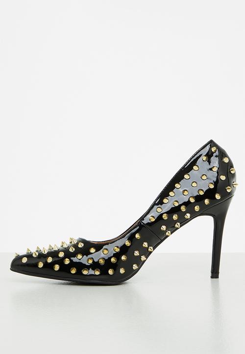 Madison® - Lush studded court heel - black