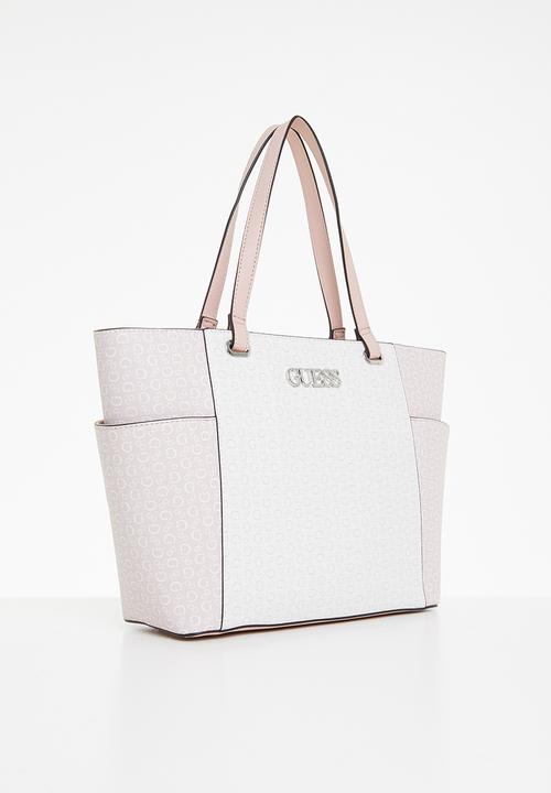 GUESS - Latham tote- pink & white