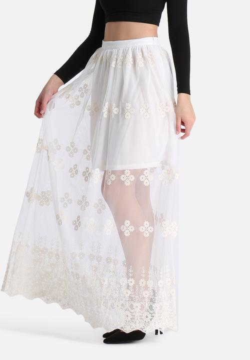 Glamorous - Lace Overlay Skirt