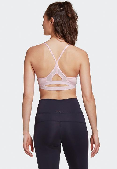 adidas Performance - Trn strap training bra - clear pink