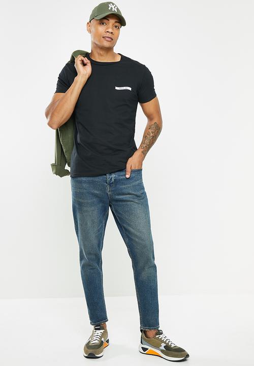 Replay - Replay side label tee - black