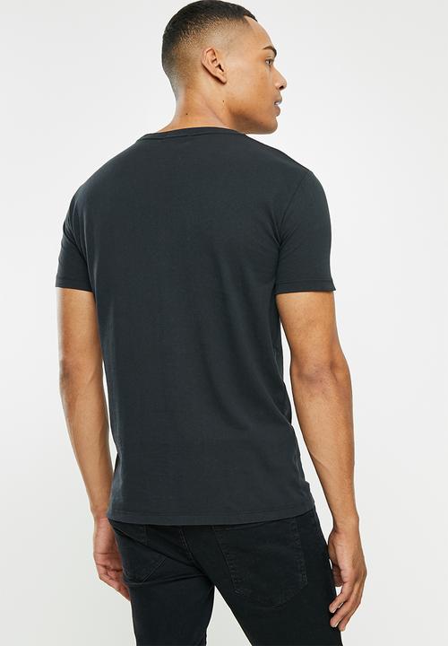 Replay - Replay chest print tee - black