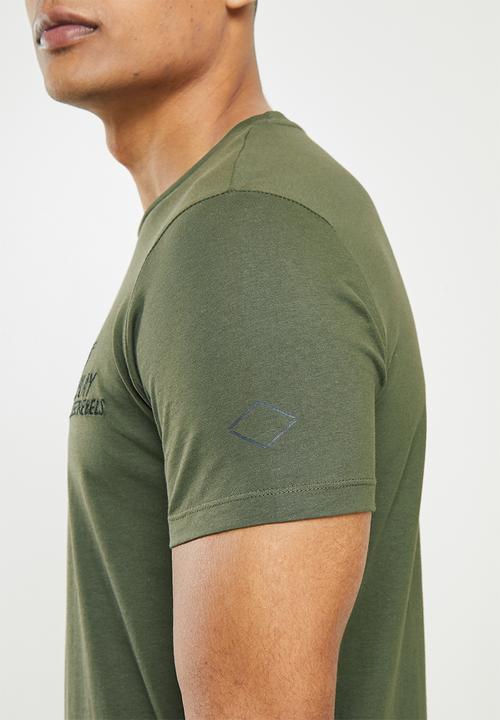 Replay - The replay printed tee - olive