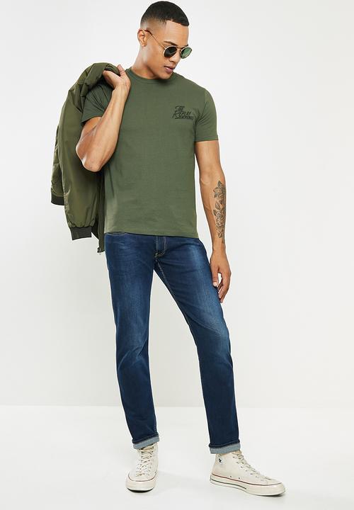 Replay - The replay printed tee - olive
