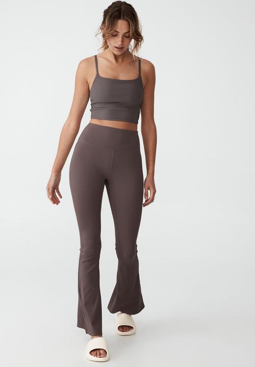 Cotton On - Active rib flare - brownie