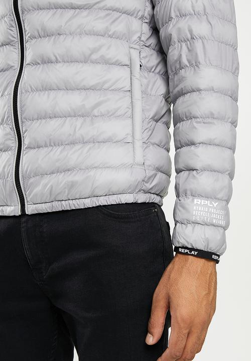 Replay - Hooded puffer jacket - grey