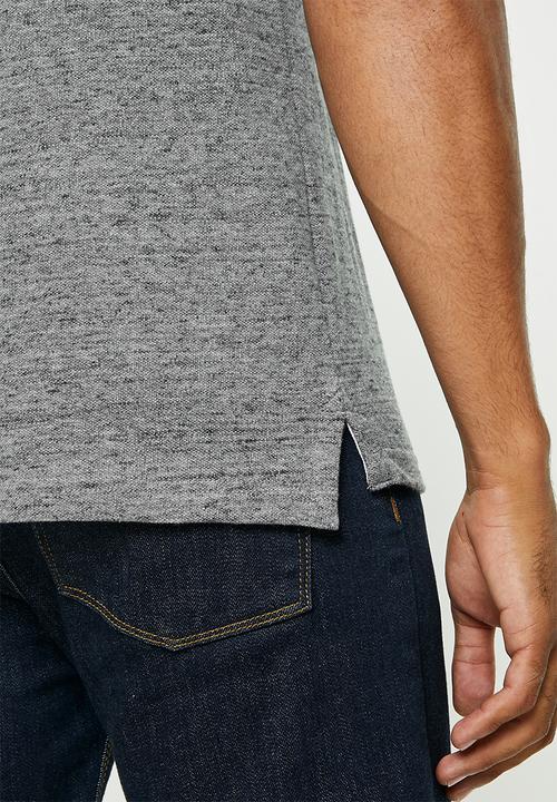 Superdry. - Classic pique short sleeve polo - grey