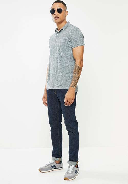 Superdry. - Classic pique short sleeve polo - grey