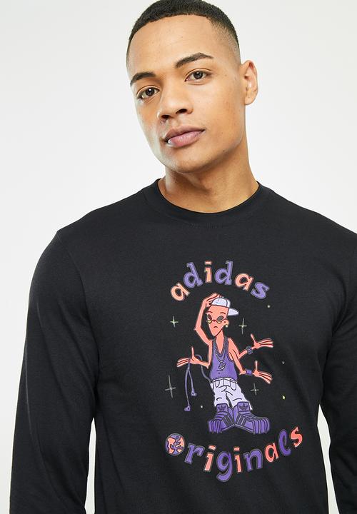 adidas Originals - Stoked Alien Long-Sleeve Tee- black