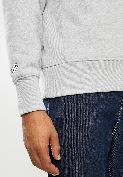 Superdry. - Corporate logo crew - grey