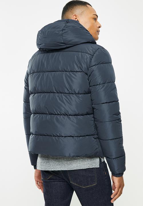 Superdry. - Hooded sports puffer - eclipse navy