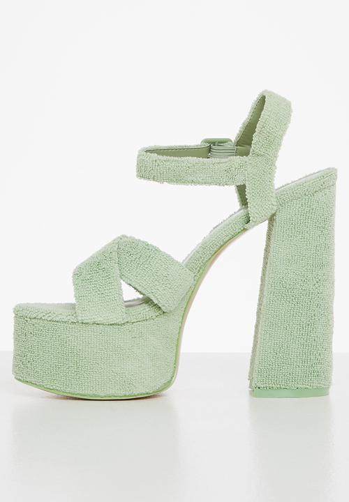 Public Desire - Content chunky platform high heel - mint 