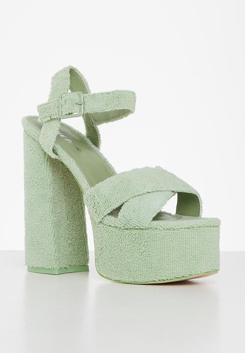 Public Desire - Content chunky platform high heel - mint 