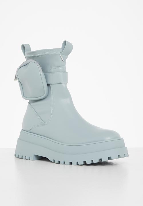 Public Desire - Thought chunky sole ankle boot - blue