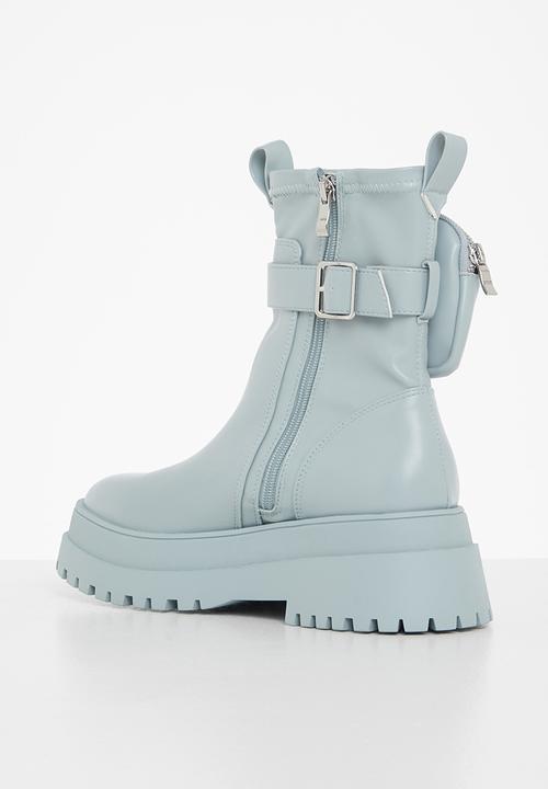 Public Desire - Thought chunky sole ankle boot - blue