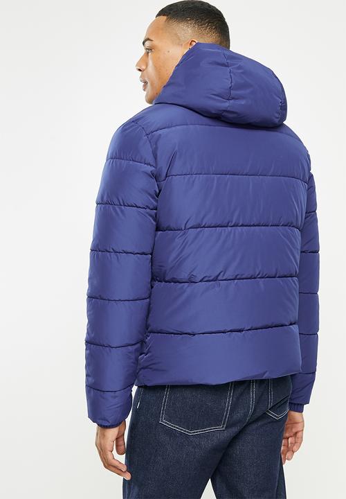 Superdry. - Hooded sports puffer - supermarine navy